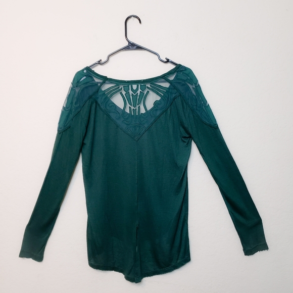 Free People Emerald Green Gatsby Embroider… - Picture 3 of 5